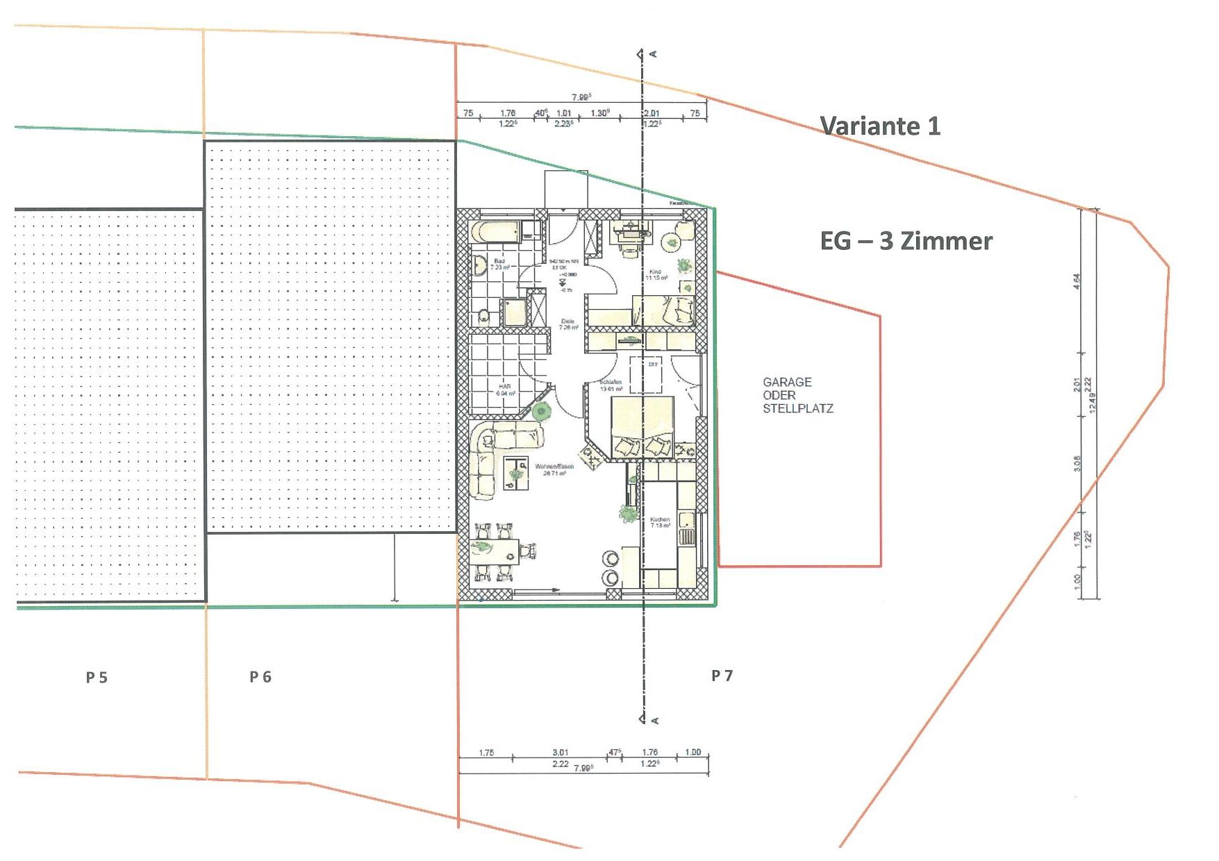 Variante 1 EG 3-Zimmer