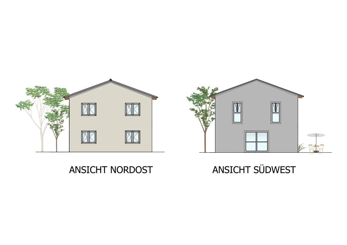 Ansicht Südwest Nordost 